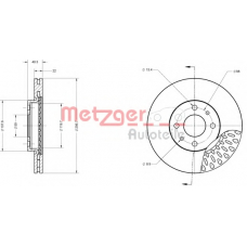 6110216 METZGER Тормозной диск