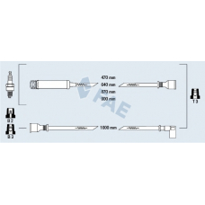 83530 FAE Комплект проводов зажигания