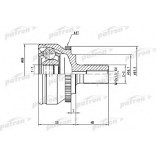 PCV3560 PATRON Шарнирный комплект, приводной вал