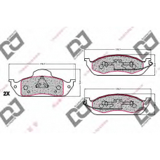 BP1978 DJ PARTS Комплект тормозных колодок, дисковый тормоз