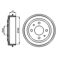 0 986 477 087 BOSCH Тормозной барабан