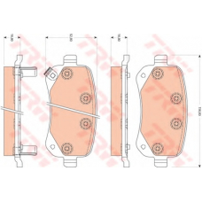GDB4176 TRW Комплект тормозных колодок, дисковый тормоз
