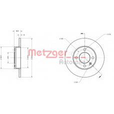 6110060 METZGER Тормозной диск