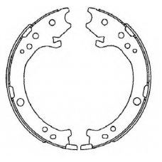 8DA 355 050-841 HELLA Комплект тормозных колодок, стояночная тормозная с