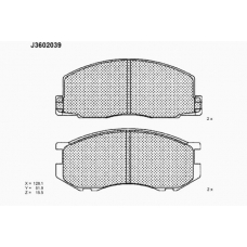 J3602039 NIPPARTS Комплект тормозных колодок, дисковый тормоз