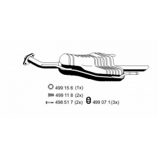 053068 ERNST Глушитель выхлопных газов конечный