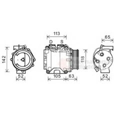 2500K238 VAN WEZEL Компрессор, кондиционер