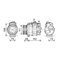 MSK644 AVA Компрессор, кондиционер