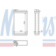 726461 NISSENS Теплообменник, отопление салона