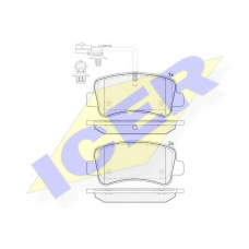 142001 ICER Комплект тормозных колодок, дисковый тормоз