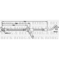BBH7347 BORG & BECK Тормозной шланг