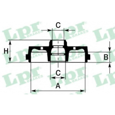 7D0022C LPR Тормозной барабан