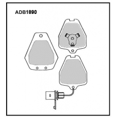 ADB1890 Allied Nippon Тормозные колодки