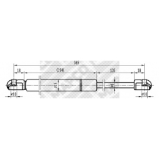 20786 MAPCO Газовая пружина, крышка багажник