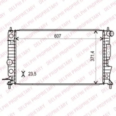 TSP0524012 DELPHI Радиатор, охлаждение двигателя