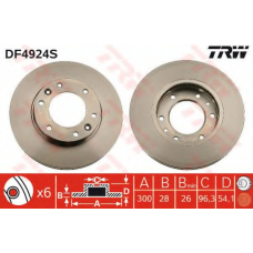 DF4924S TRW Тормозной диск