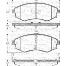 363702161140 MAGNETI MARELLI Комплект тормозных колодок, дисковый тормоз