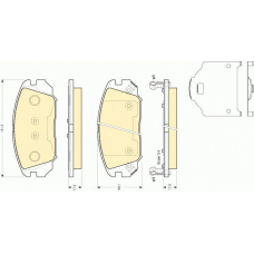 6134099 GIRLING Комплект тормозных колодок, дисковый тормоз