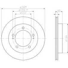 8DD 355 104-771 HELLA PAGID Тормозной диск