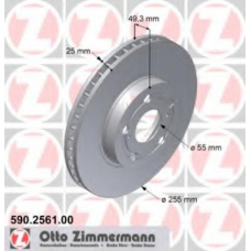 590.2561.00 ZIMMERMANN Тормозной диск