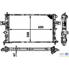 8MK 376 713-004 HELLA Радиатор, охлаждение двигателя