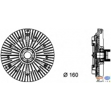 8MV 376 732-111 HELLA Сцепление, вентилятор радиатора