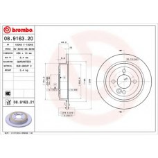 08.9163.21 BREMBO Тормозной диск