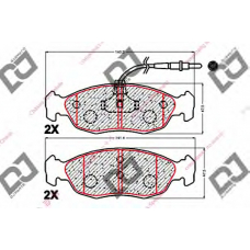 BP1973 DJ PARTS Комплект тормозных колодок, дисковый тормоз