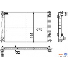 8MK 376 732-511 HELLA Радиатор, охлаждение двигателя