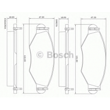 0 986 BB0 706 BOSCH Комплект тормозных колодок, дисковый тормоз