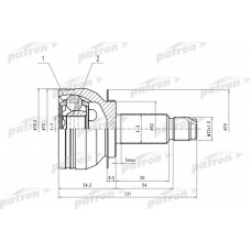 PCV4042 PATRON Шарнирный комплект, приводной вал