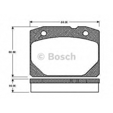 0 986 TB2 063 BOSCH Комплект тормозных колодок, дисковый тормоз