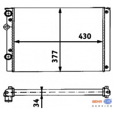 8MK 376 714-651 HELLA Радиатор, охлаждение двигателя