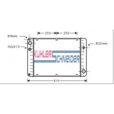 0801101 KUHLER SCHNEIDER Радиатор, охлаждение двигател