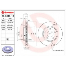 09.B647.10 BREMBO Тормозной диск