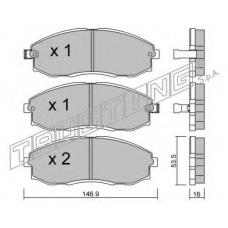 306.0 TRUSTING Комплект тормозных колодок, дисковый тормоз