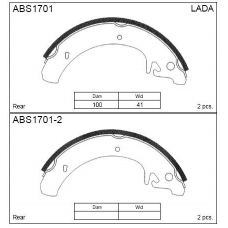 ABS1701 Allied Nippon Колодки барабанные