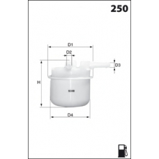 ELE3538 MECAFILTER Топливный фильтр