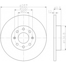 8DD 355 114-351 HELLA Тормозной диск