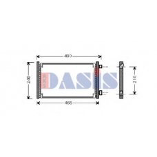 082330N AKS DASIS Конденсатор, кондиционер