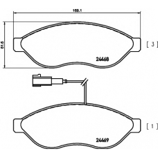 8DB 355 012-931 HELLA PAGID Комплект тормозных колодок, дисковый тормоз