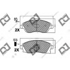 BP1291 DJ PARTS Комплект тормозных колодок, дисковый тормоз