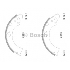 0 986 AB0 034 BOSCH Комплект тормозных колодок