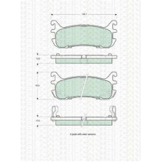 8110 50185 TRIDON Brake pads - rear