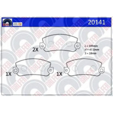 20141 GALFER Комплект тормозных колодок, дисковый тормоз