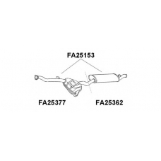 FA25377 VENEPORTE Средний глушитель выхлопных газов