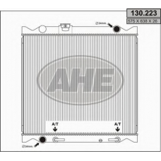 130.223 AHE Радиатор, охлаждение двигателя