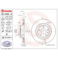 09.9768.10 BREMBO Тормозной диск