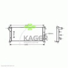 31-0453 KAGER Радиатор, охлаждение двигателя