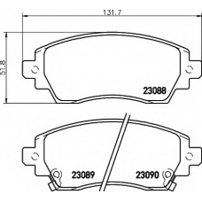 8DB 355 017-101 HELLA Комплект тормозных колодок, дисковый тормоз